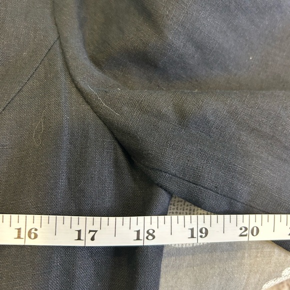 💙”Talbots” Women's Dark Navy 100% Linen Zip Front Jacket w/ Pockets Size 8P💙 - Picture 15 of 16